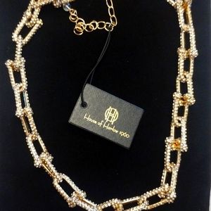 NWT Chain Link w/Glass Beads Necklace